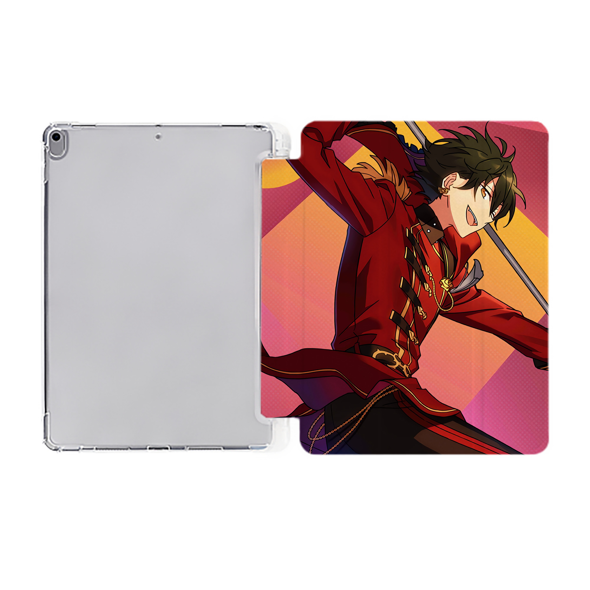 （画像用） あんさんぶるスターズ! Ensemble Stars IPad ケース ペン収納付き 三つ折りスタンド PUレザー×シリコン 対応機種9.5/10.5/10.9インチ